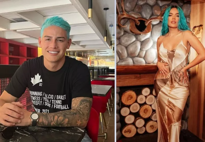 James Rodríguez y Karol G. Foto: Instagram