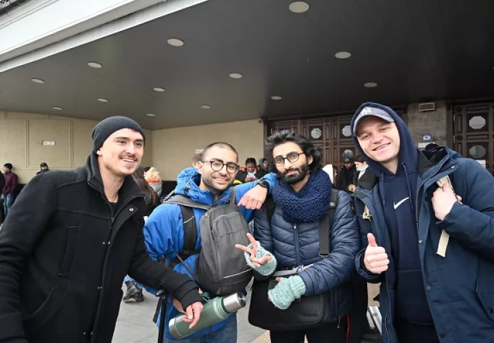 (De izq a dcha) El panameño Garik, el argentino Lucas, el inglés Mortazar y el sudafricano Johan.  Foto: EFE