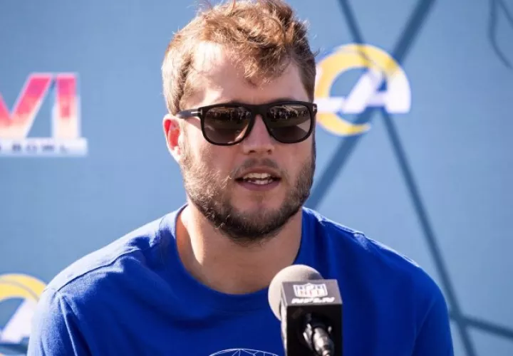 El mariscal de los Rams, Matthew Stafford. Foto:EFE