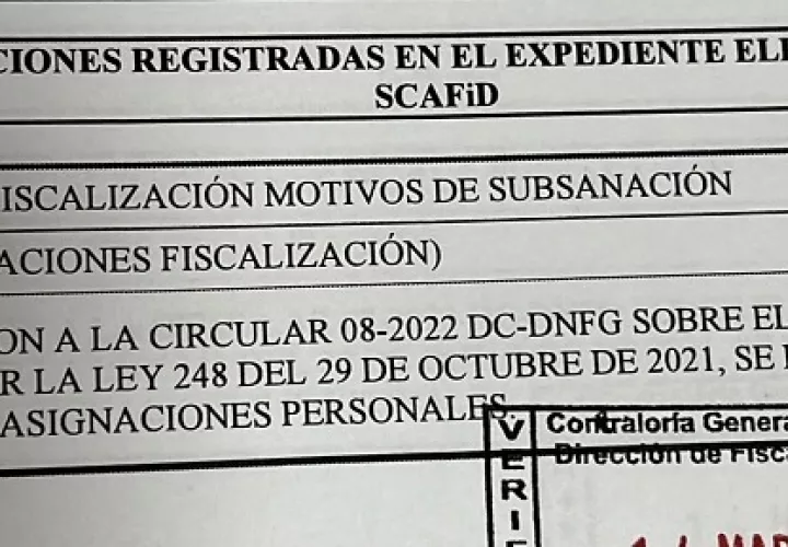 Imagen subida por el alcalde de un documento procedente, aparentemente, de la Contraloría. Foto: Twitter