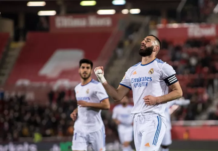 Karim Benzema anotó en triunfo al Real Madrid.Foto: EFE