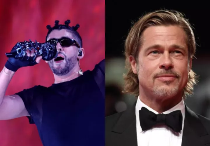 Bad Bunny y Brad Pitt. Fotos: Archivo / EFE