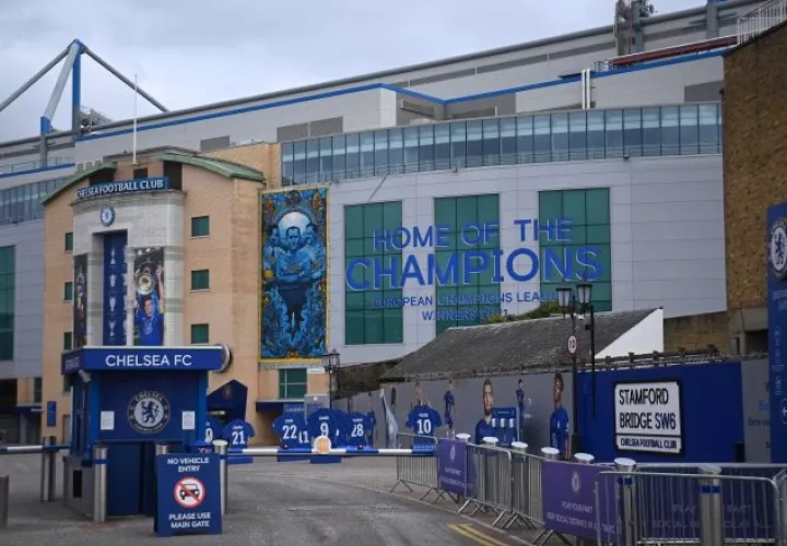 Vista de los terrenos del Chelsea de la Premier League  en venta. Foto:EFE