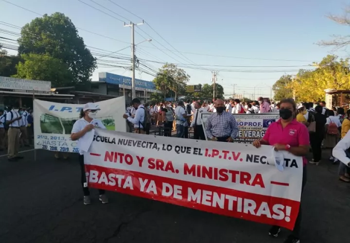 Se tenía previsto que para este jueves, el presidente Cortizo atendiera a la comunidad educativa del IPT de Veraguas, cuya nueva construcción está detenida desde hace varios años. Foto: Twitter