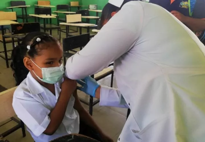 Panamá aplicó unas 300 mil dosis de vacunas pediátricas aplicadas. Foto:  Cortesía Minsa