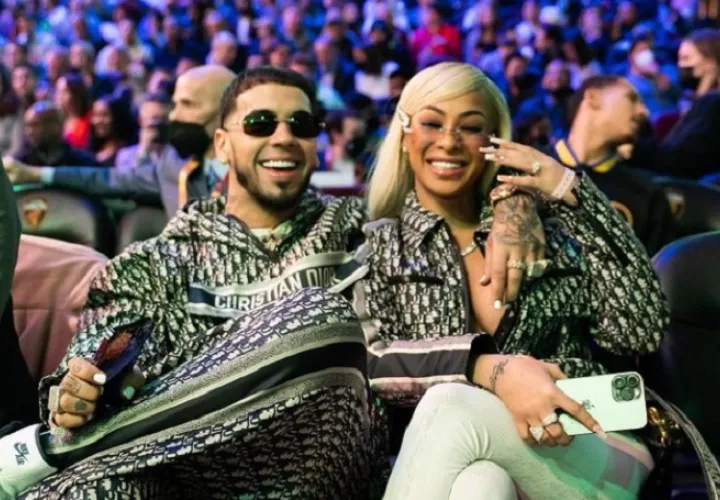 Anuel y su novia. Foto: Instagram