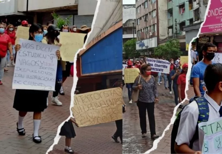 Marcha Educativa a la Presidencia de la República. Foto: Cortesía