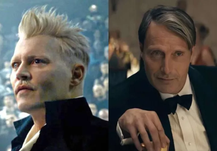 Johnny Depp y Mads Mikkelsen. Fotos: Internet / Instagram
