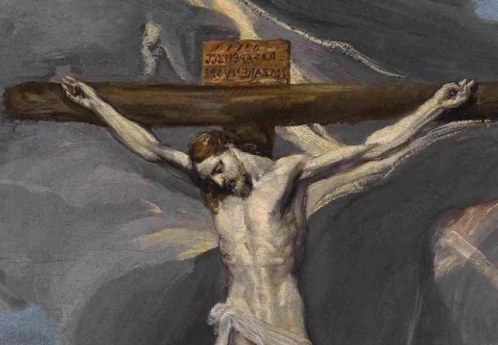 Pintura de la  crucifixión de Jesús. Foto EFE 