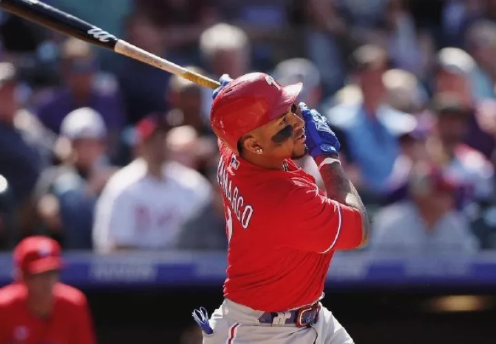 Johan Camargo pegó su primer cuadrangular de la temporada. Foto:Instagram