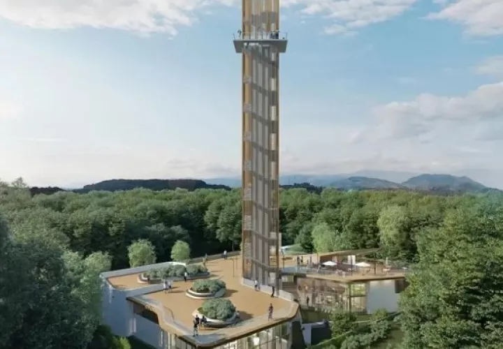 La obra incluye una torre de 10 pisos, desde donde se podrá ver la belleza natural que rodea la fortificación. Foto: Diomedes Sánchez 
