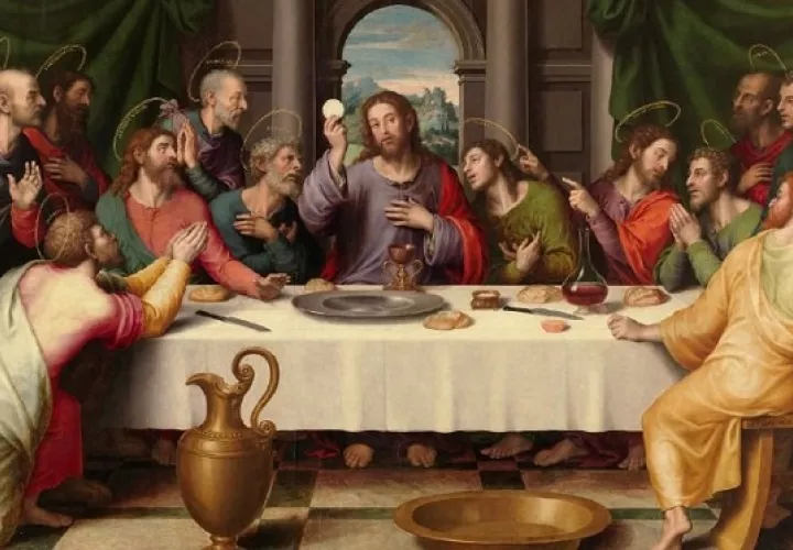 La última cena. Juan de Juanes. 1555-1562. Foto:  EFE / Museo Nacional del Prado.