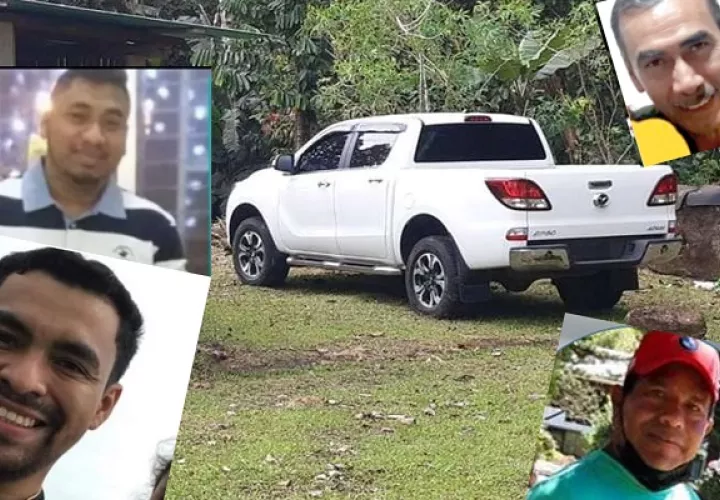 Vista de un auto recuperado el año pasado en Costa Rica y de las víctimas más recientes de los acarreos. Fotos: Redes Sociales