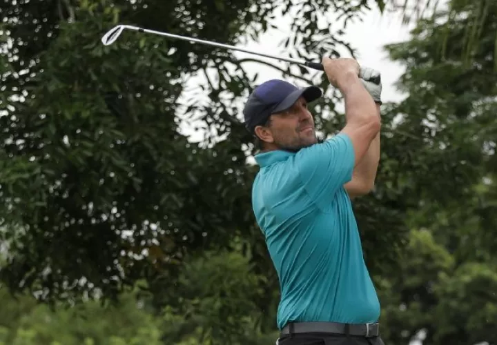 Federico Brisky, durante un pasaje en el hoyo 17.