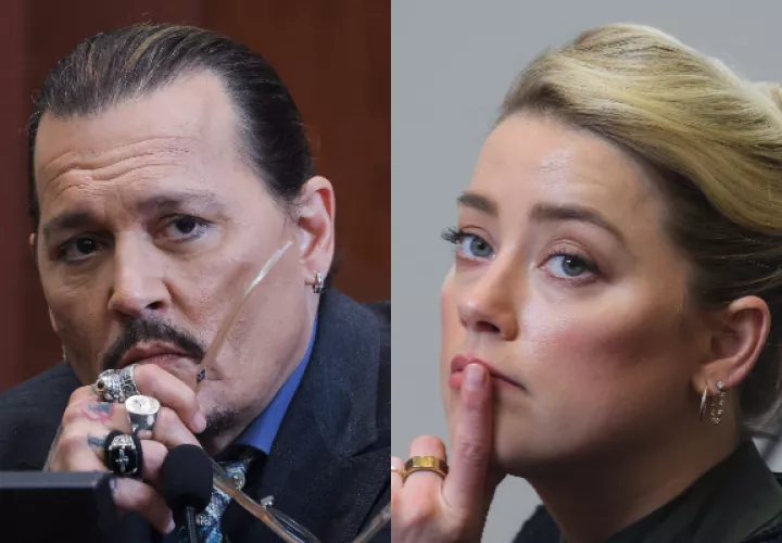 Johnny Depp y Amber Heard. Fotos: Evelyn Hockstein / Pool / EFE