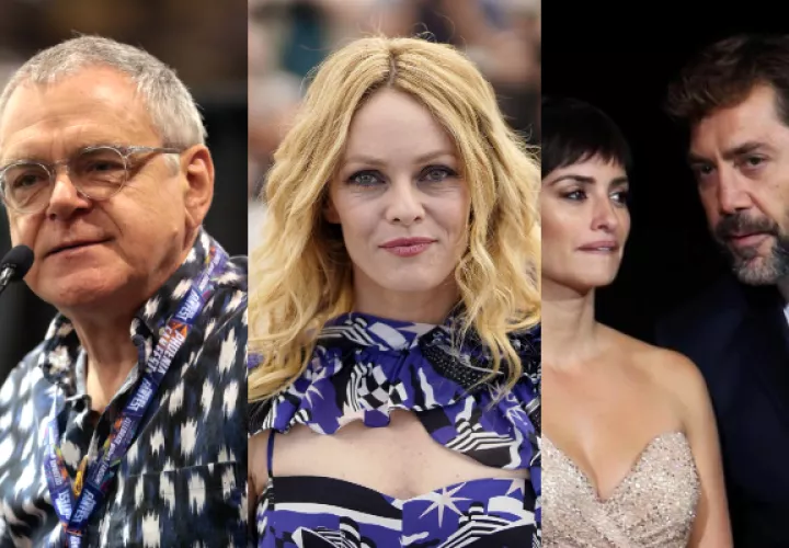 Kevin McNally (Gibbs en 'Piratas del Caribe'), Vanessa Paradis (expareja), Penélope Cruz y Javier Bardem. Fotos: Internet / EFE