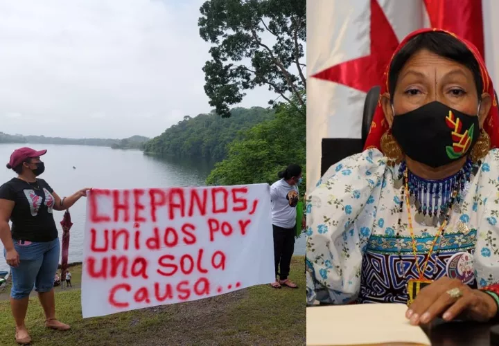 Chepanos protestaron el domingo contra el proyecto de ley.  Foto: Defensoría