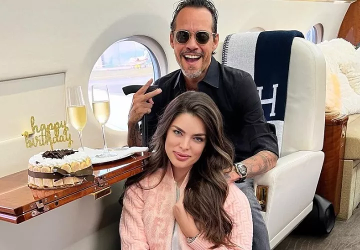 Marc Anthony y Nadia Ferreira. Foto: @nadiaferreira