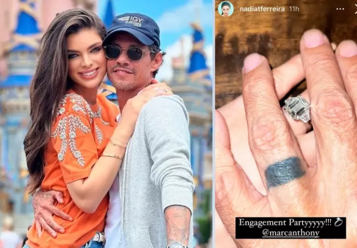 Nadia Ferreira y Marc Anthony. Foto: Instagram