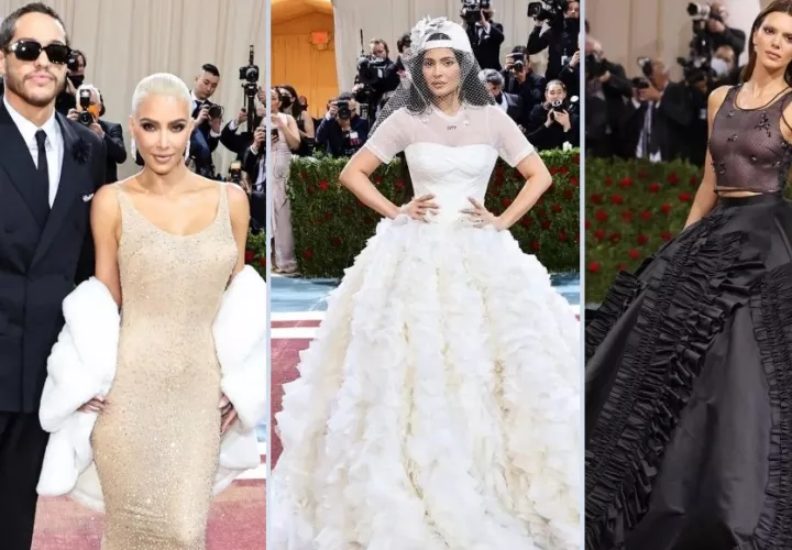 Las Kardashian juntas por primera vez en la Met Gala. 