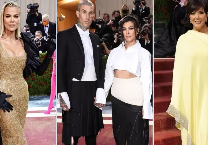 Las Kardashian juntas por primera vez en la Met Gala. 