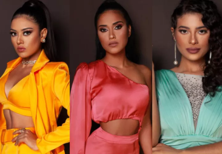 Gabriela Hernández, Walkiria Reina y Shatzelym Rodríguez. Fotos: Miss Universo Panamá