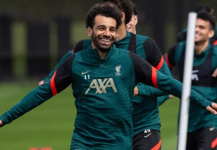 Mohamed Salah se prepara para la final de la Champions. Foto: EFE