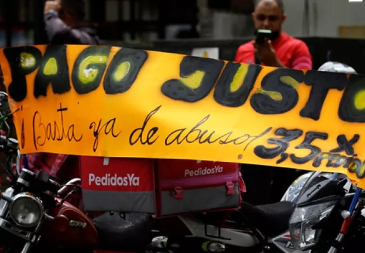 Pedidos Ya y repartidores inician un diálogo. Foto: EFE