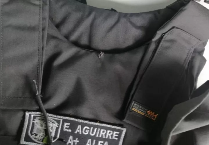 El escudo y el chaleco son parte de las evidencias que están en poder del Ministerio Público. Foto: Policía Nacional