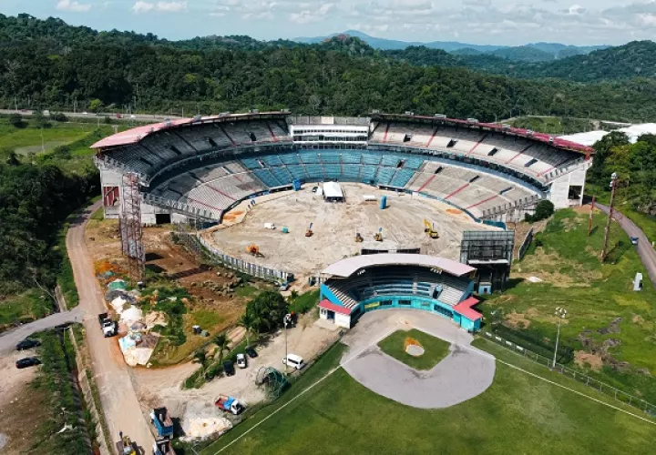 Trabajos del estadio Rod Carew. Foto: Pandeportes