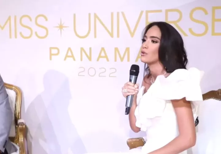 Solaris Barba fue presentada como la nueva Miss Panamá en el Teatro Gladys Vidal. Foto: Tomada del 'live'