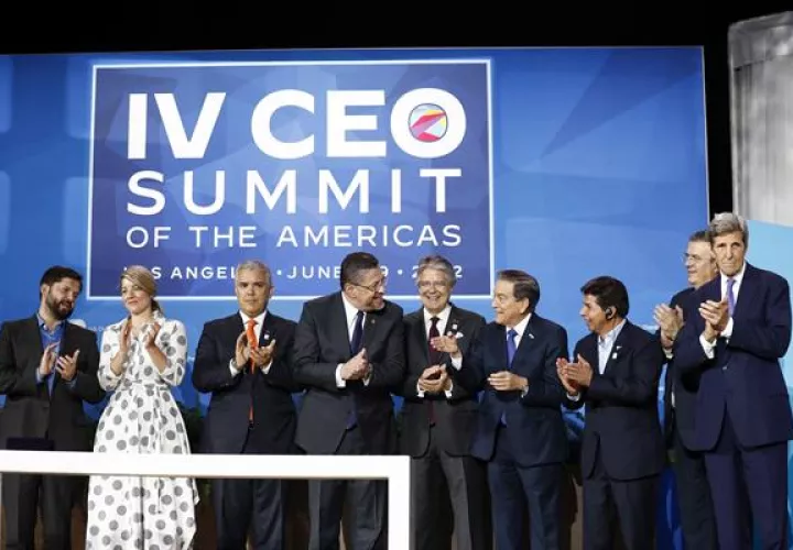 Presidentes de la región reunidos en la Cumbre de Las Américas.