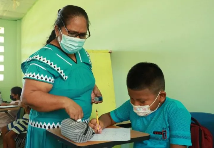 Los desafíos de exclusión educativa, mostraban mayor proporción en las comarcas indígenas. Foto:Cortesía