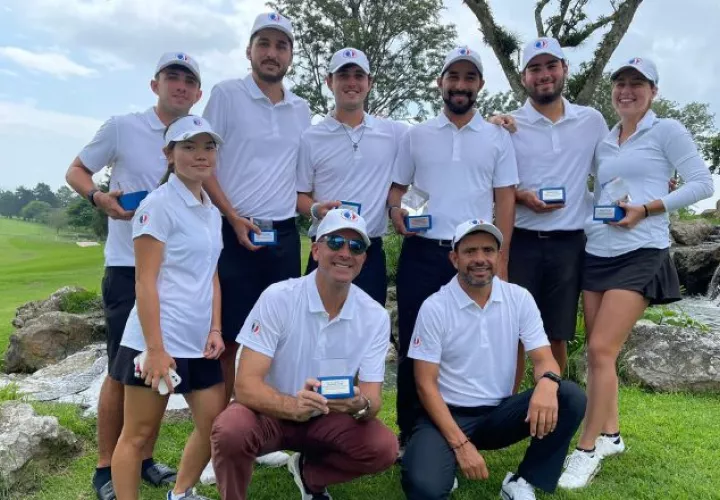 Equipo panameño en el torneo de golf en Guatemala. Foto: Cortesía