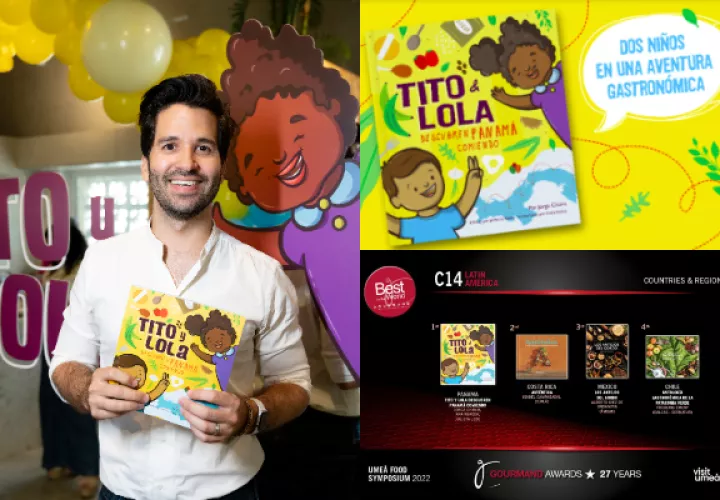 Jorge Chanis ganó con su libro 'Tito y Lola descubren Panamá comiendo'. Fotos: Cortesía