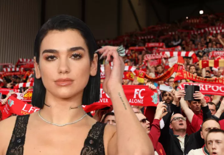 Dua Lipa tiene conocimiento de que su canción fue adoptada como himno no oficial por los ‘reds’. Foto: EFE / Internet