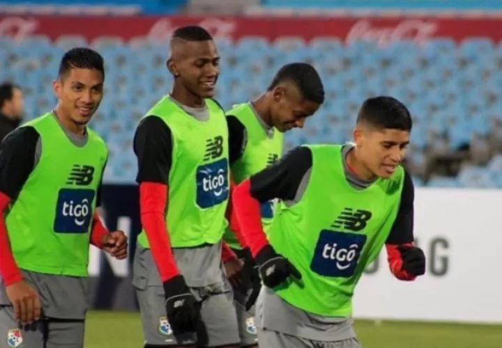 Jugadores de Panamá en los entrenamientos Foto:EFE