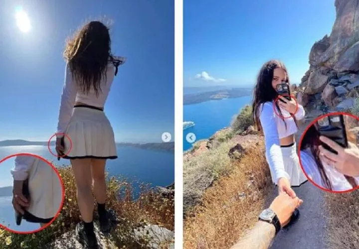 La pareja estuvo en Santorini. Foto: Instagram