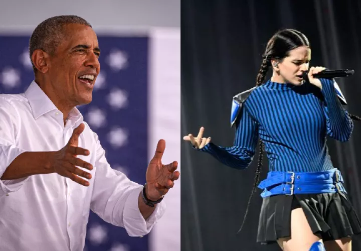 Barack Obama y Rosalía. Fotos: EFE