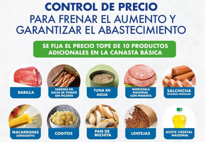 El Gobierno Nacional anunció 10 nuevos productos que suma a los ocho ya existentes en el control de precios. Foto: Cortesía Presidencia