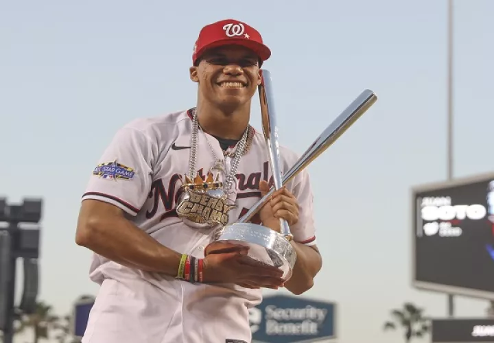 Juan Soto se ganó el Jonrón Derby. Foto: EFE