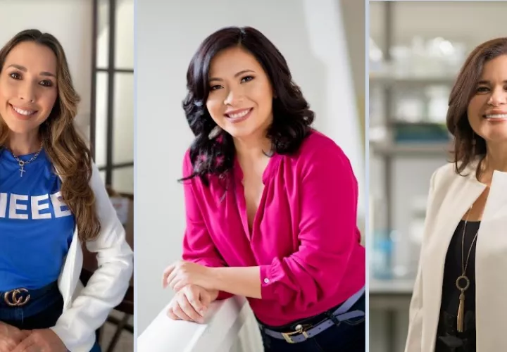 Yessica Sáez, Min Chen y la Dra. Dafni, tres de las panameñas destacadas en esta lista. Foto: Cortesía