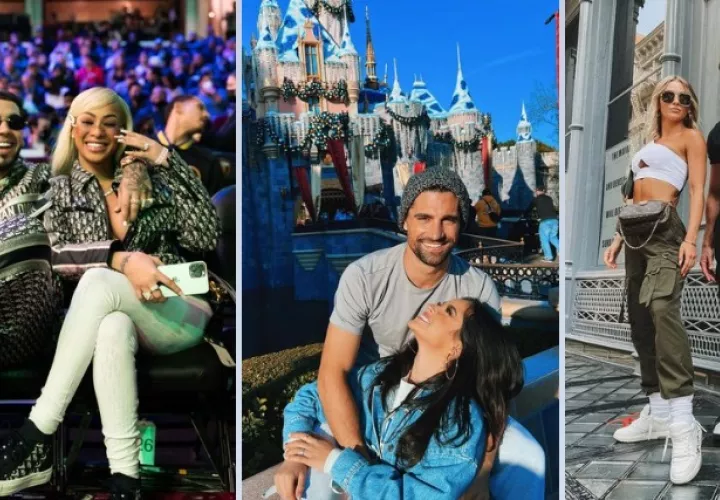 Anuel AA y Yailin La Más Viral, Becky G y Sebastián Lletget y Irina Baeva y Gabriel Soto. Fotos: Instagram