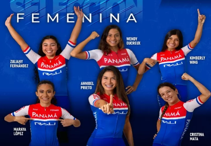 Selección femenina de ciclismo de Panamá. Foto: Fepaci
