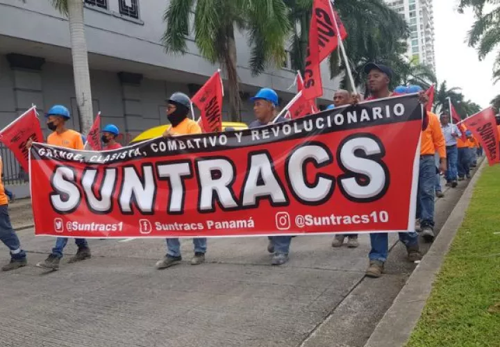 El Suntracs mantienen la huelga de este miércoles 13 de julio. Foto: Suntracs