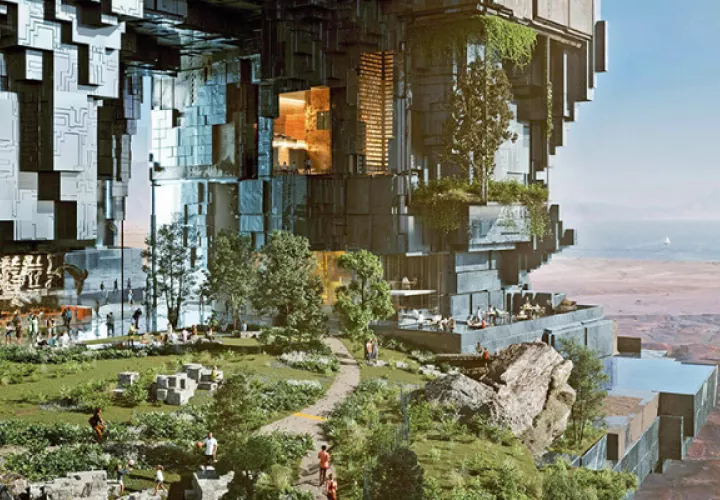 'The Line', un nuevo enfoque del diseño urbano. Foto: AFP / Neom