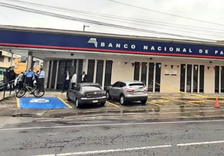 Hurto en Banco Nacional. Foto: Cortesía