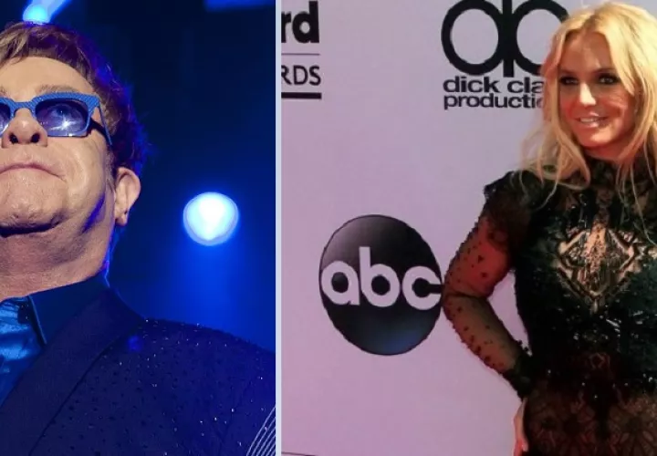 Elton John y Britney Spears. Foto: EFE