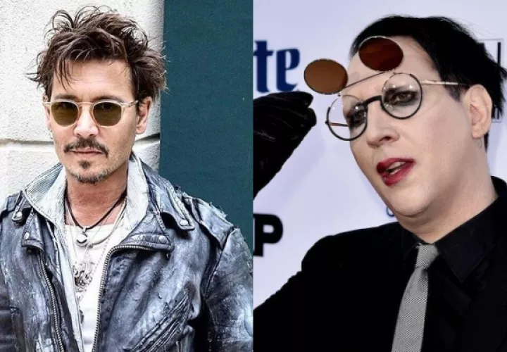Johnny Depp y Marilyn Manson. Foto: Archivo 