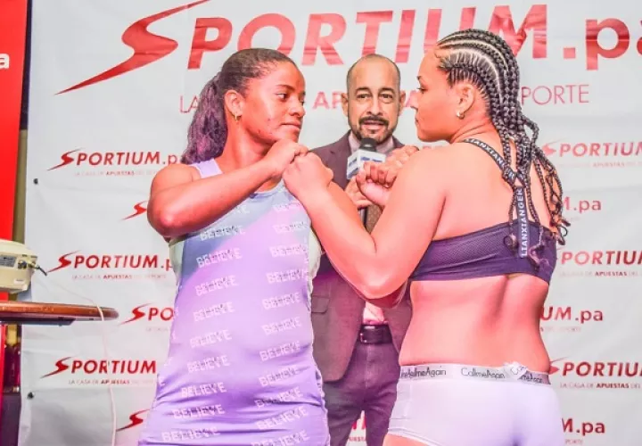 Janeth Asprilla (izq.) enfrentará a la chiricana Tereza "La Polla" Almengor. 